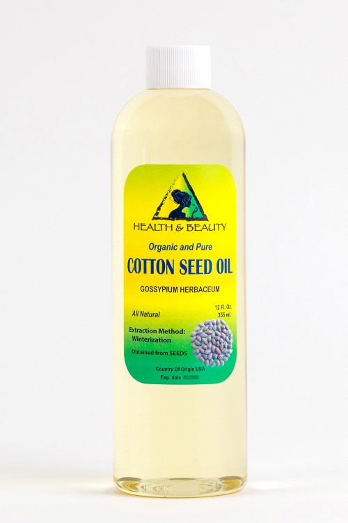 Cotton seed oil organic carrier cold pressed winterized natural pure 24